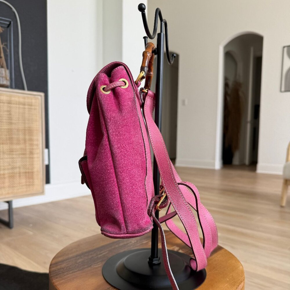 Gucci Bamboo Suede Backpack - Picture 4 of 10